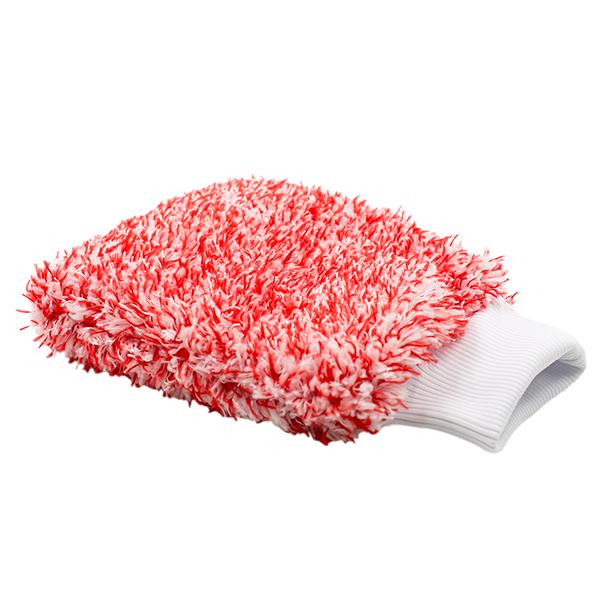 Microvezel washandschoen rood 28x20cm 1000GSM