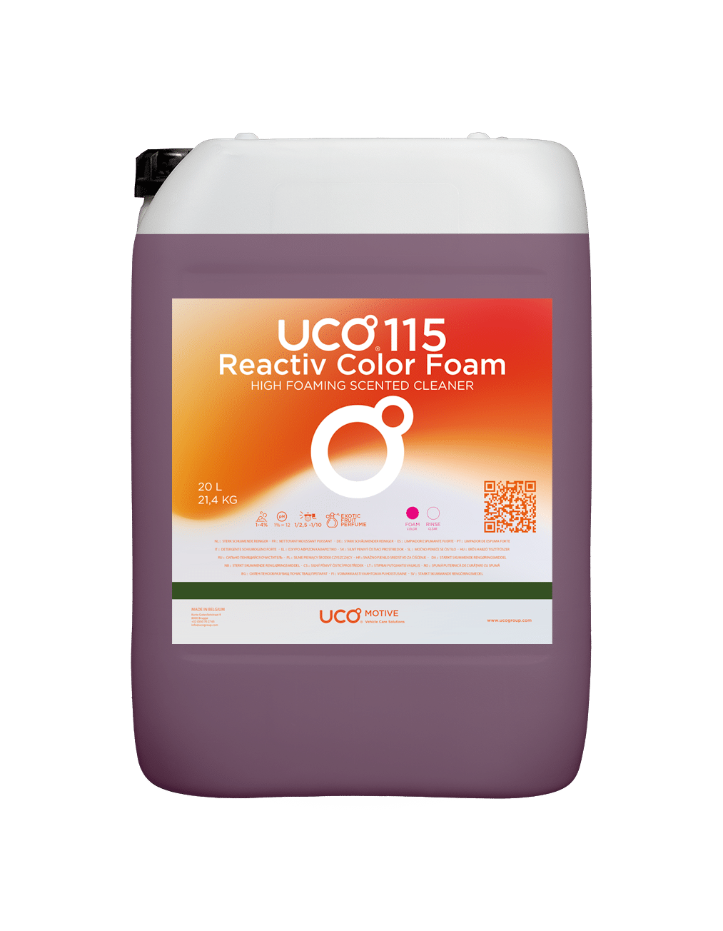 UCO® 115 Reactiv Color Foam - High Foaming Scented Cleaner - 20 liter